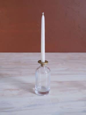 Skinny Taper Glass Candle Holder Large