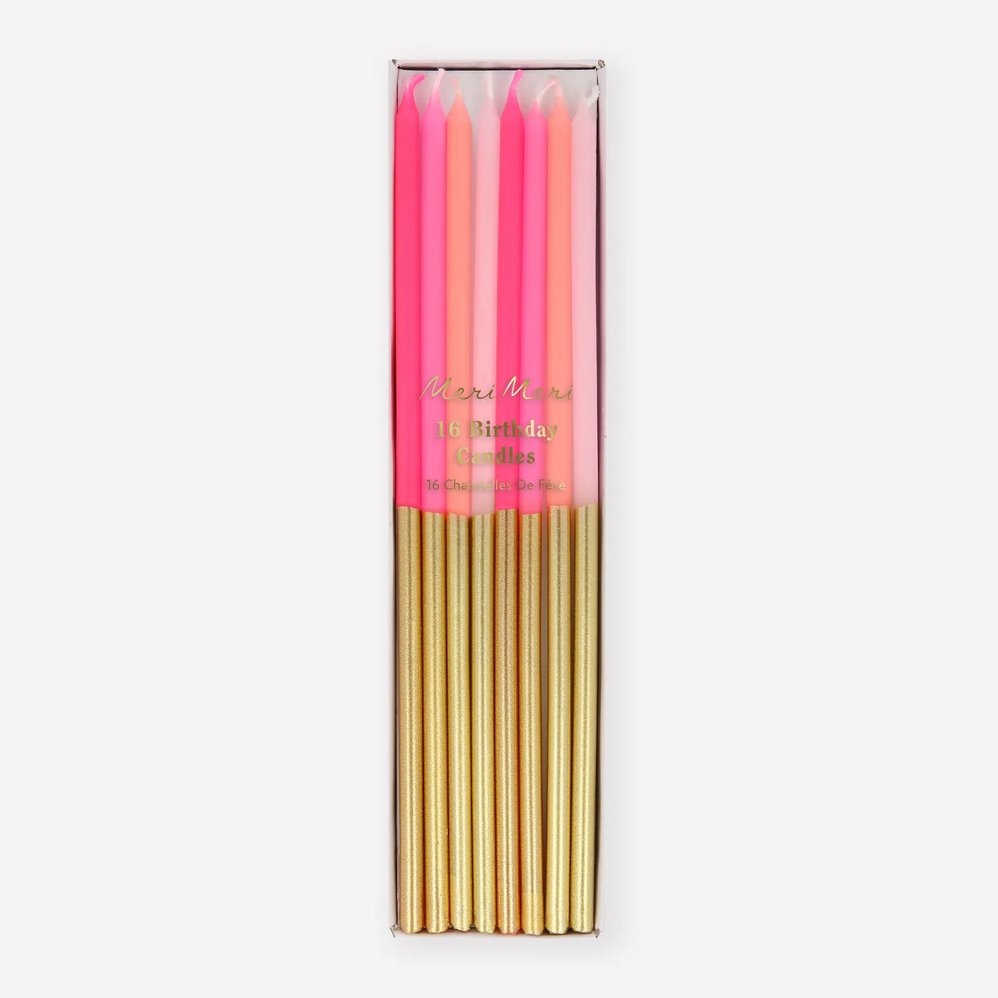 Gold Dipped Pink Candles