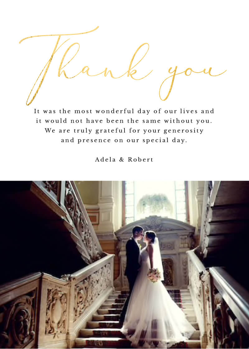 Gold Dust Thank You Card by Amber B.