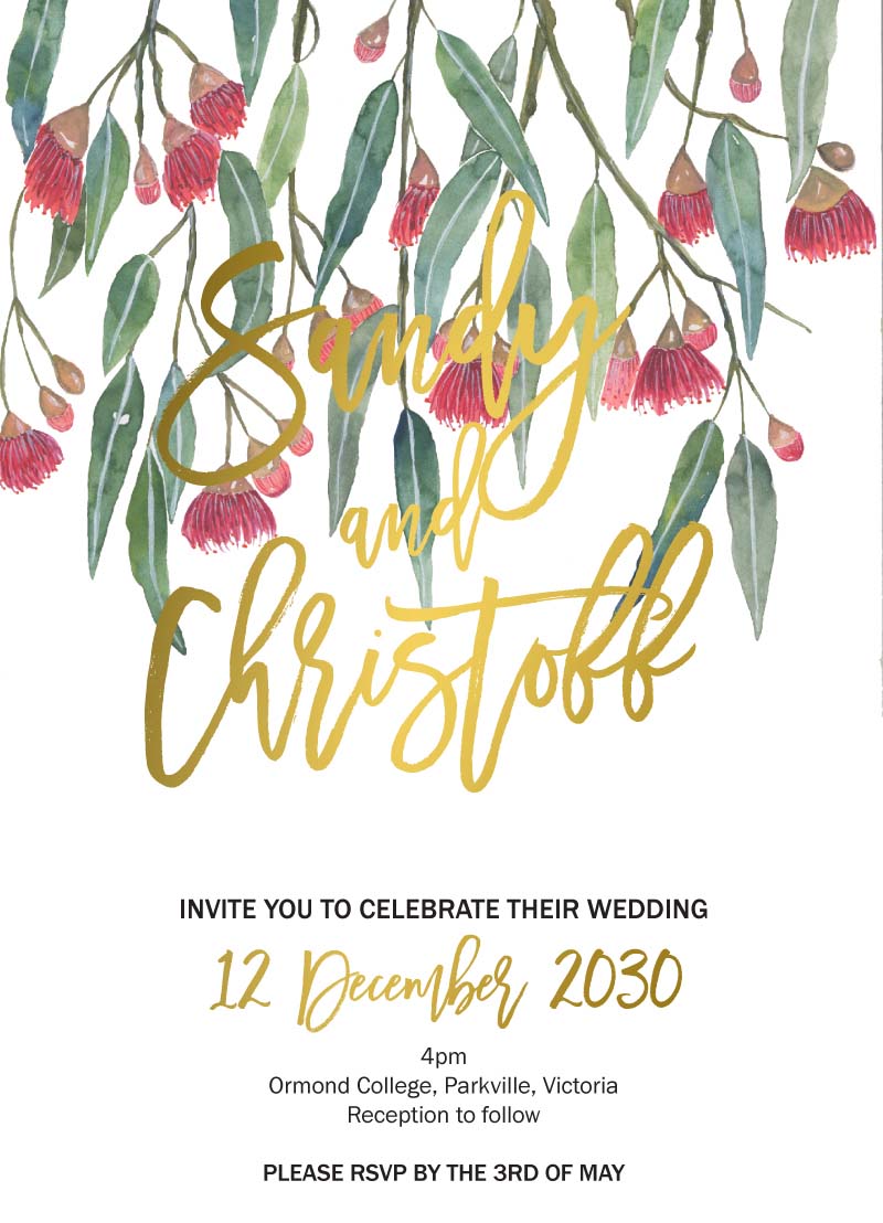 Golden Native Wedding Invitations by James B.