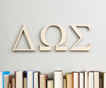 Greek Wood Letters