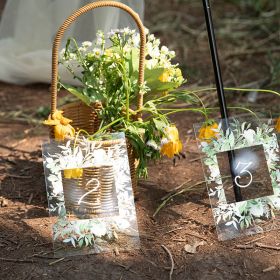 Acrylic Wedding Table Numbers Greenery Botanical CT015