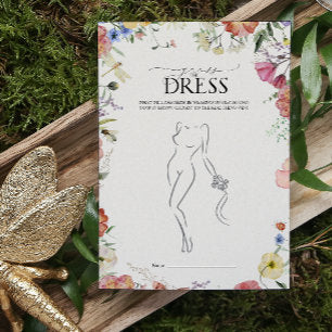 Guess the Dress Pressed Floral Bridal Shower Game