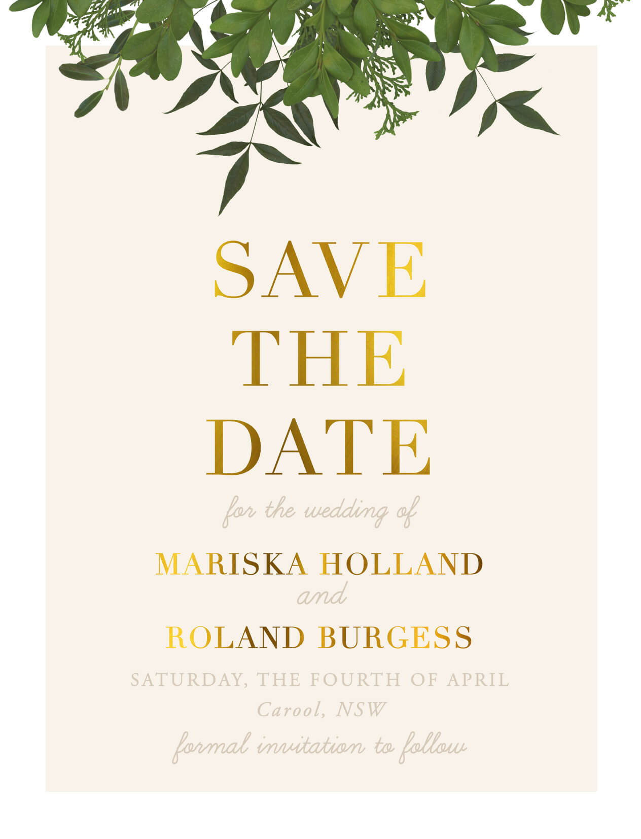 Mod Botanical Save The Date Cards by Kaydi B.