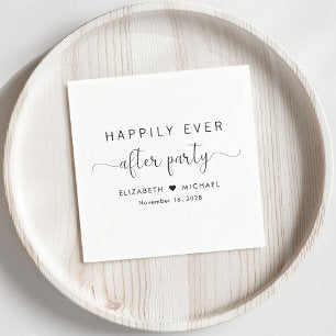 Happily Ever After Party Wedding Reception Napkins