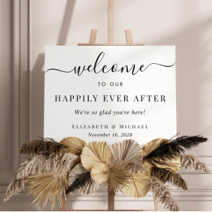Happily Ever After Wedding Welcome Foam Board