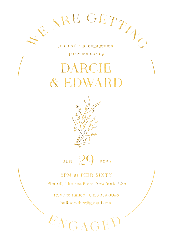 Herbarium Engagement Invitations by Yunita Y.