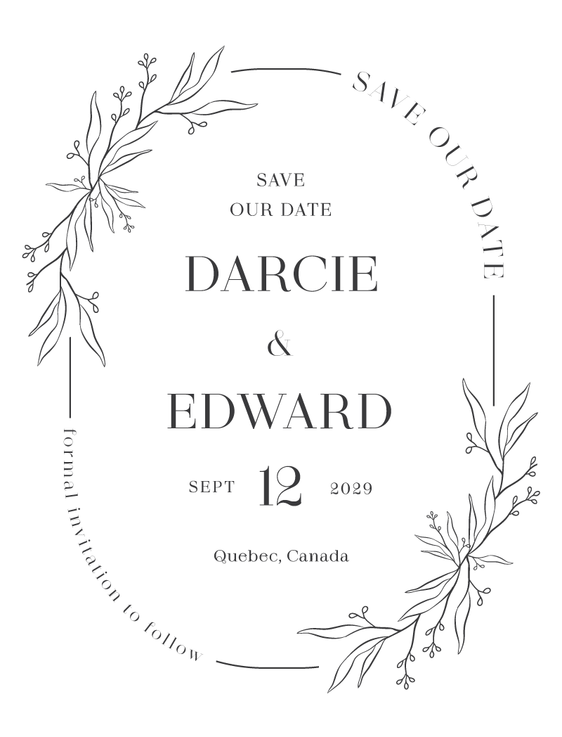 Herbarium Save The Date Cards by Yunita Y.