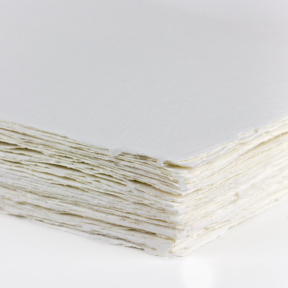 White Handmade Paper Bulk {Hmp - B - (Size) White}