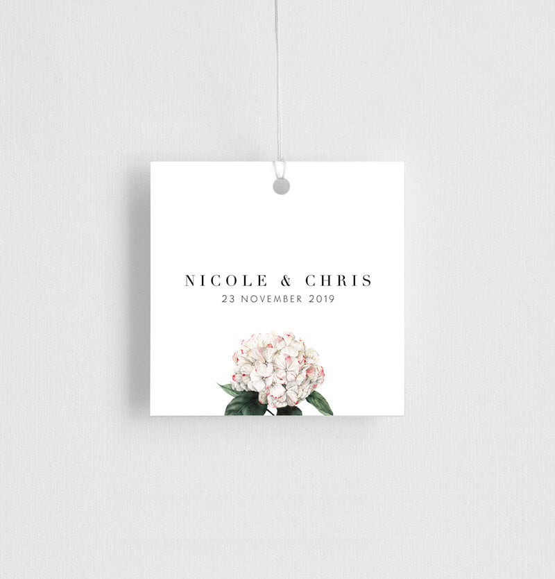 Hydrangea Favor Tag by Stella M.