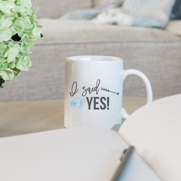 I Said Yes Engagement Ring Mug