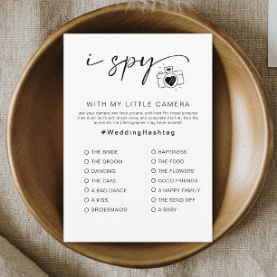 I Spy wedding Game for Reception Photo Hunt Game Program