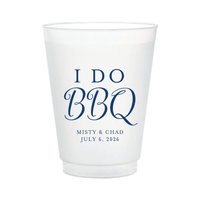 I Do BBQ Personalized Frosted Wedding Cups