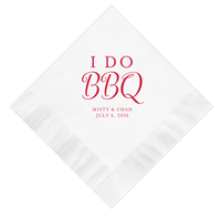 I Do BBQ Personalized Wedding Napkins