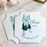Custom Coasters Featuring Your Pet's Illustration