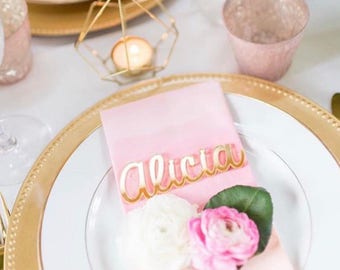 lasercut Place Cards,acrylic place cards,personalize seating, place card,Place Settings,calligraphy place cards,luxury wedding,bridal,25Pack