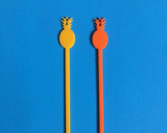 Pineapple Drink Stirrer,tropical party,Wedding Shower decor,Tropical theme,Swizzle Sticks,summer party,LaserCut details,palm springs,50 Pack