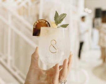 Personalized Drink Tags Acrylic Champagne Toppers Wine Charm Custom Drink Tags Wedding Drink Stirrers Wedding Seating Chart Acrylic Drink