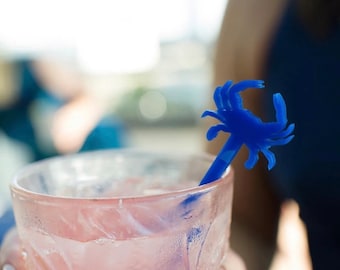 Crab Drink Stirrer, Perfect Weddings, Wedding Shower, Nautical decor, Swizzle Sticks, Party,fisherman wedding, Laser Cut, Bar Decor, 50 Pack
