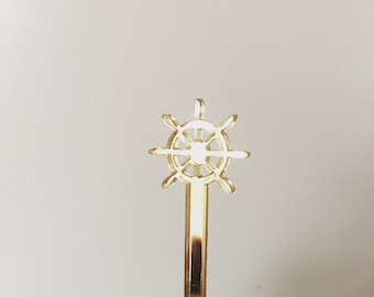 Ship Wheel, Drink Stirrer, Perfect Weddings, Wedding Shower, Nautical, Swizzle Sticks, Party, Summer, Acrylic, Laser Cut, Bar Decor, 6 Pack