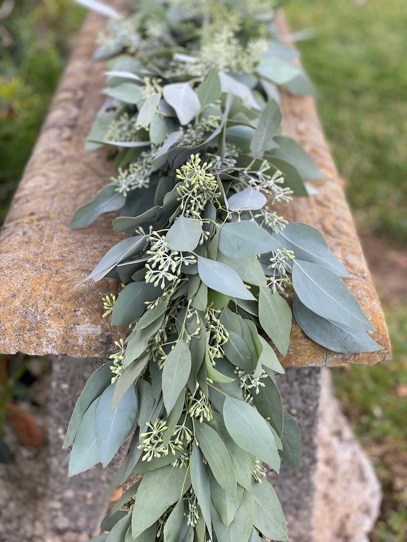 Fresh Seeded Eucalyptus Garland: Handmade Greenery Wedding Decor