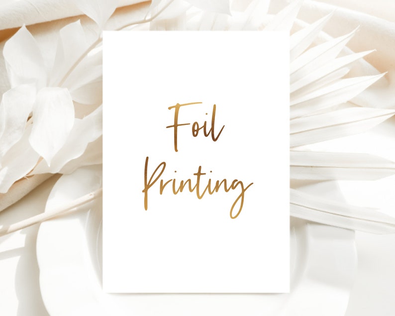 Foil Printed Invitations with Envelopes, Custom Foil Printing, 5x7 Custom Gold Foil, Silver Foil, Rose Gold Foil Cards, Fast Free Shipping