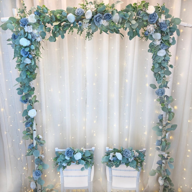 Dusty Blue Wedding Arch Flower Package: Eucalyptus Garland