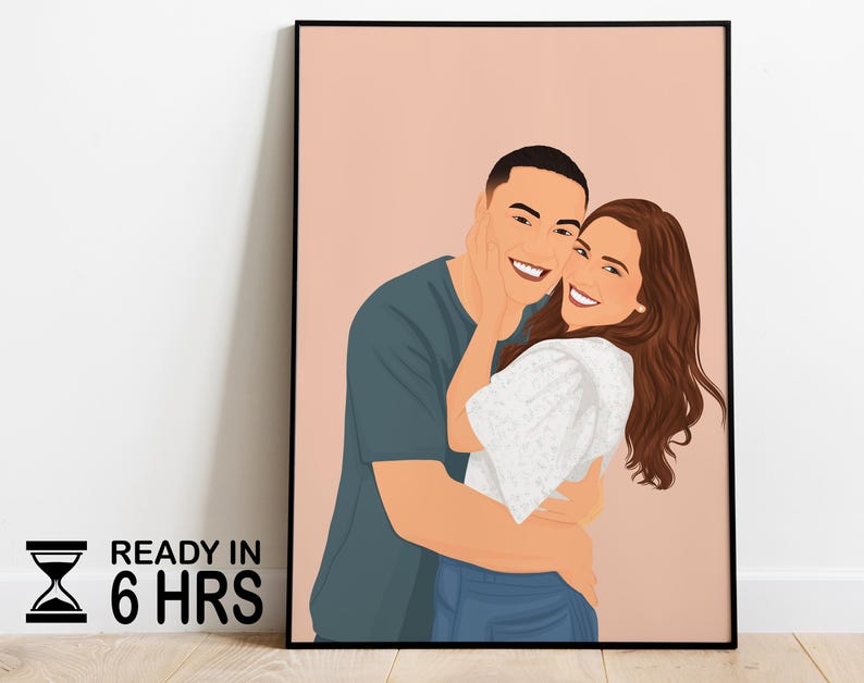 Faceless Portrait, custom illustration, personalised photo, photo illustration, personalised portrait, boyfriend gift, girlfriend gift