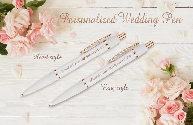 10 Personalized metal wedding pen. wedding favor .Bridal shower pen, Bachelorette party favor pen, set of 10