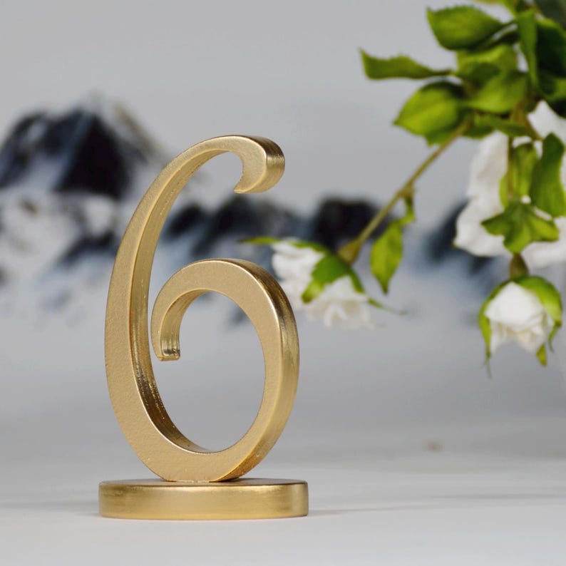 Gold Wedding, Wedding, Gold Wedding Decor, Gold Wedding Sign, Wedding Décor Gold, Gold Wedding Sign, Gold Table Numbers, TNF5-140-PAINTED