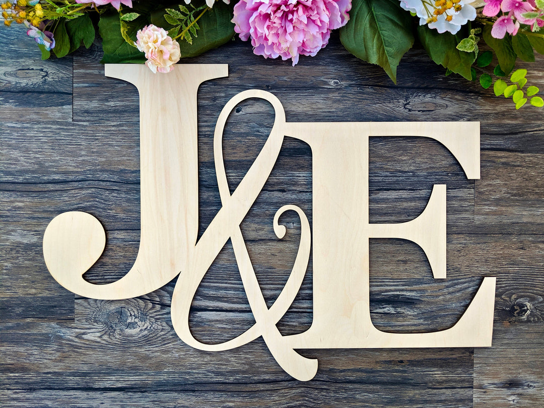 Large Initials Monogram Sign. Personalized Wedding Backdrop.