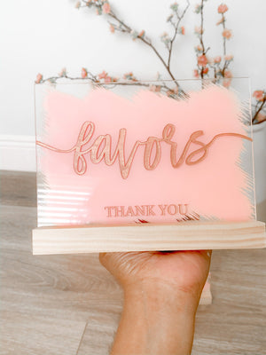 Favors Acrylic Sign - TS12