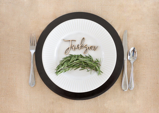 3D Laser Cut Name Place Cards - Medina Style