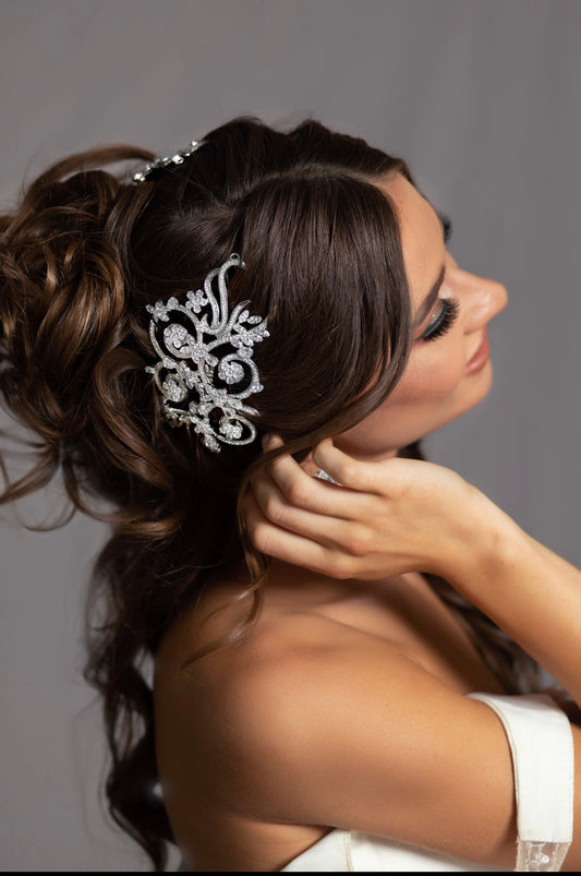 Viviana-Pearls Swarovski Hair Comb With Pearls