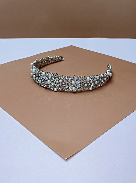 Natali-Pearls Swarovski Stunning Bridal Headpiece