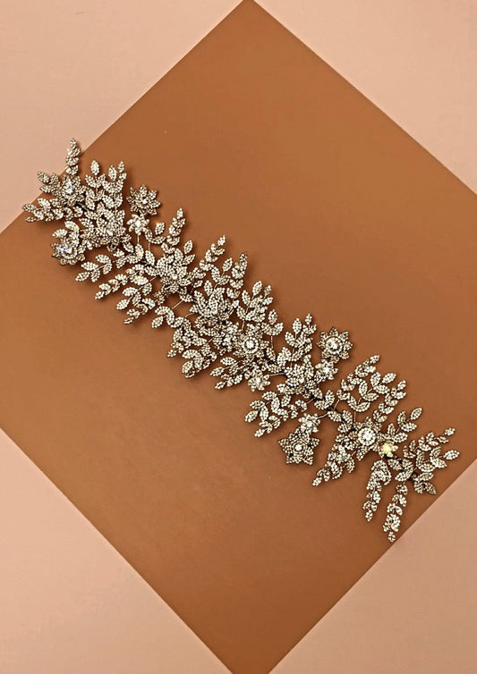 Aurelia Swarovski Wedding Headpiece With Micro Zirconia