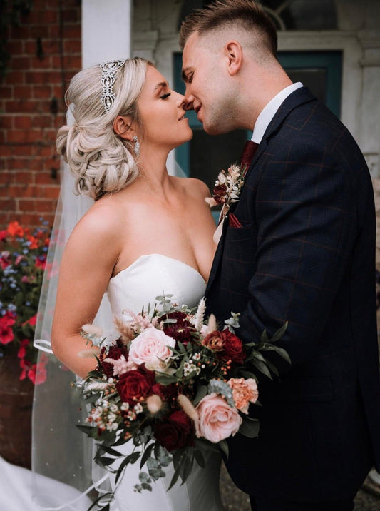 Ellee Real Bride Adorned With Leonora Swarovski Most Magnificent Elegant Bridal Headpiece