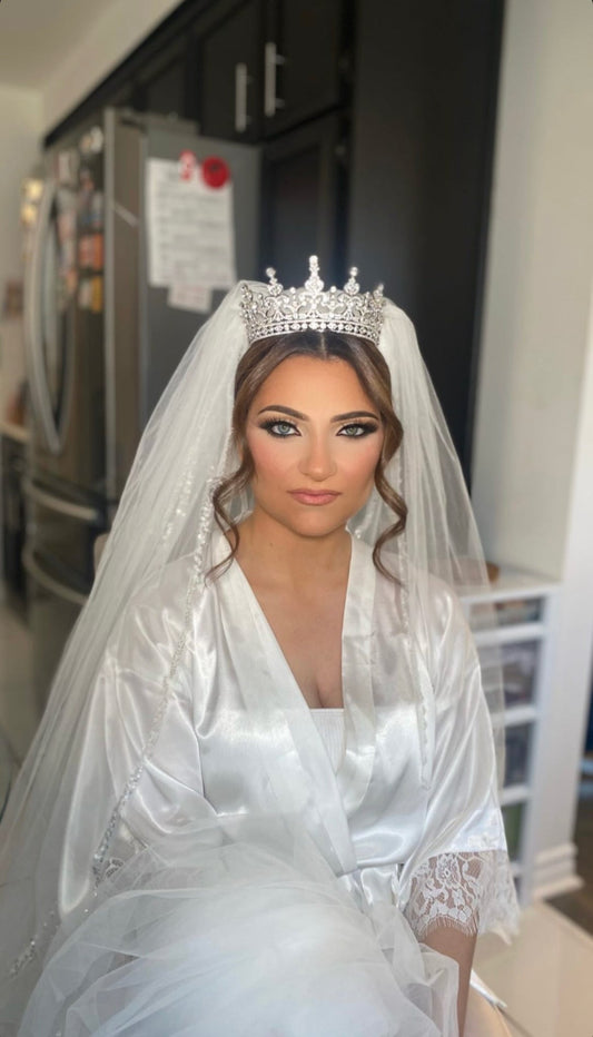 Ellee Real Bride Adorned With Gwyneth Swarovski Bridal Princess Full Crown