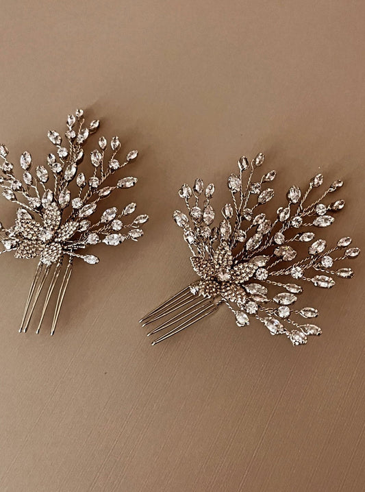 Alya Swarovski Bridal Hair Pin , Swarovski Hair Comb