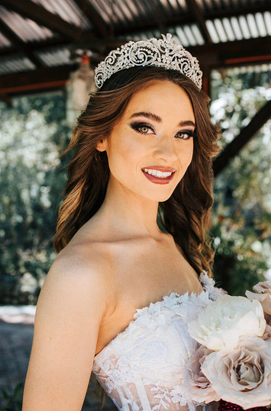 Yasmin Luxurious Bridal Tiara With Swarovski Crystals