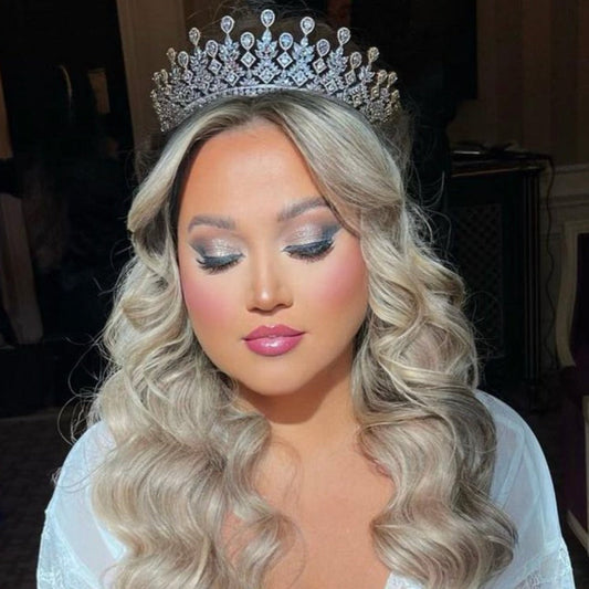 Ellee Real Bride Adorned With Lucienne Swarovski Wedding Crown