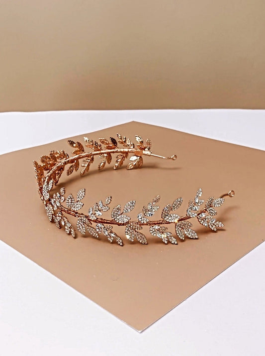 Nicci Rose Gold Luxurious Swarovski Bridal Headpiece
