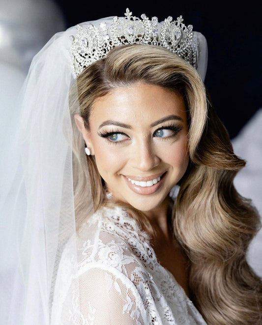 Angelika Bridal Crown With Swarovski Crystals & Stunning Design