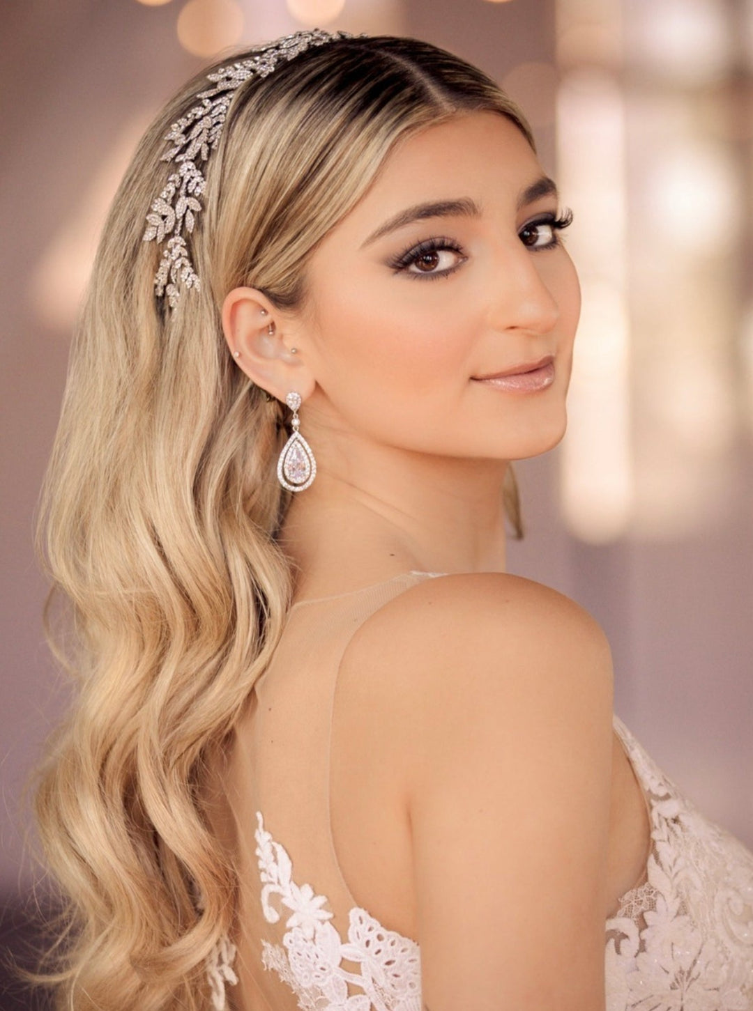 Olivia Bridal Headband With Luxurious Swarovski