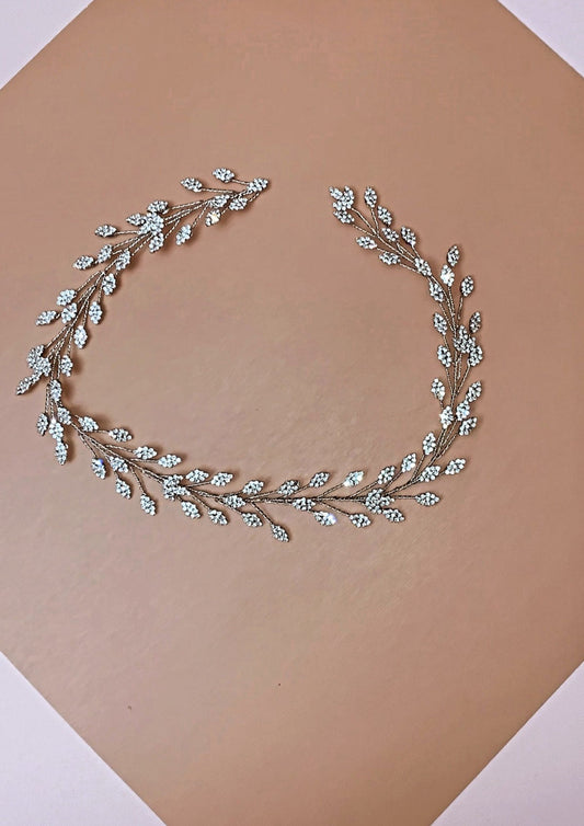 Elsa Swarovski Bridal Headband, Wedding Hair Vine