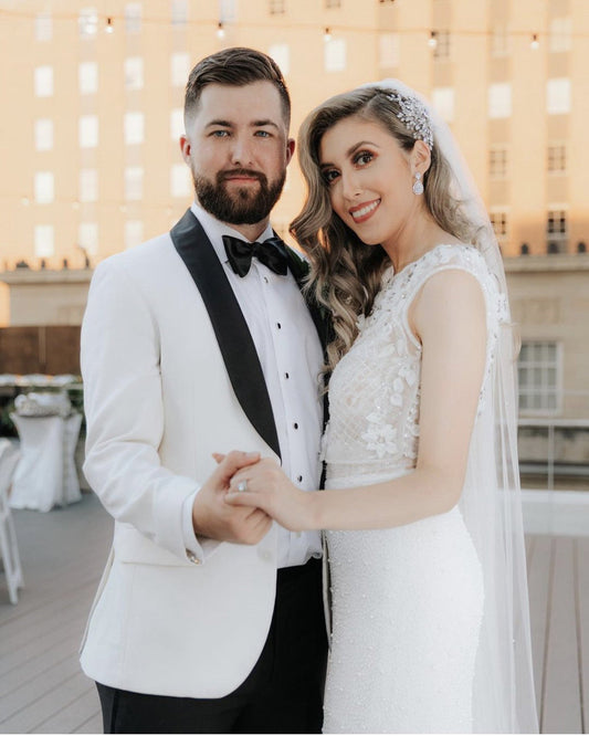 Lusso Swarovski Hair Comb, Wedding Headpiece - Side Piece