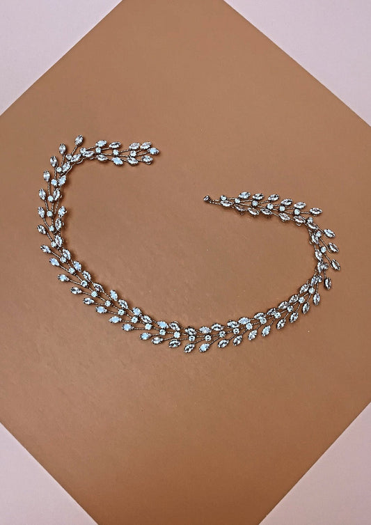 Arya Swarovski Bridal Headband, Wedding Headpiece