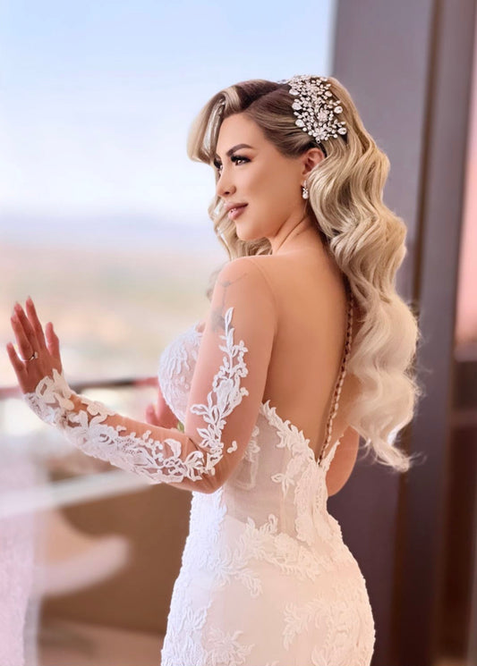 Amour Swarovski Stunning Side Piece, Wedding Headpiece
