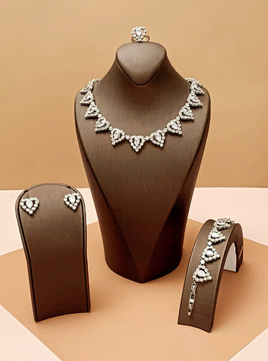 Sweetlove Swarovski Jewelry Set With Necklace, Bracelet, Earrings And Ring