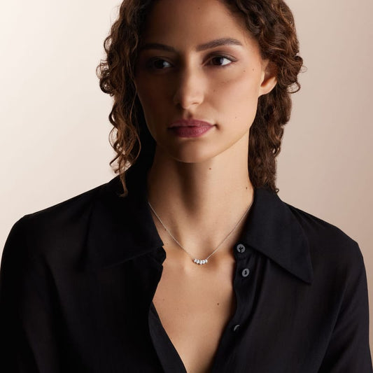 Graduated 5 Stone Oval Necklace